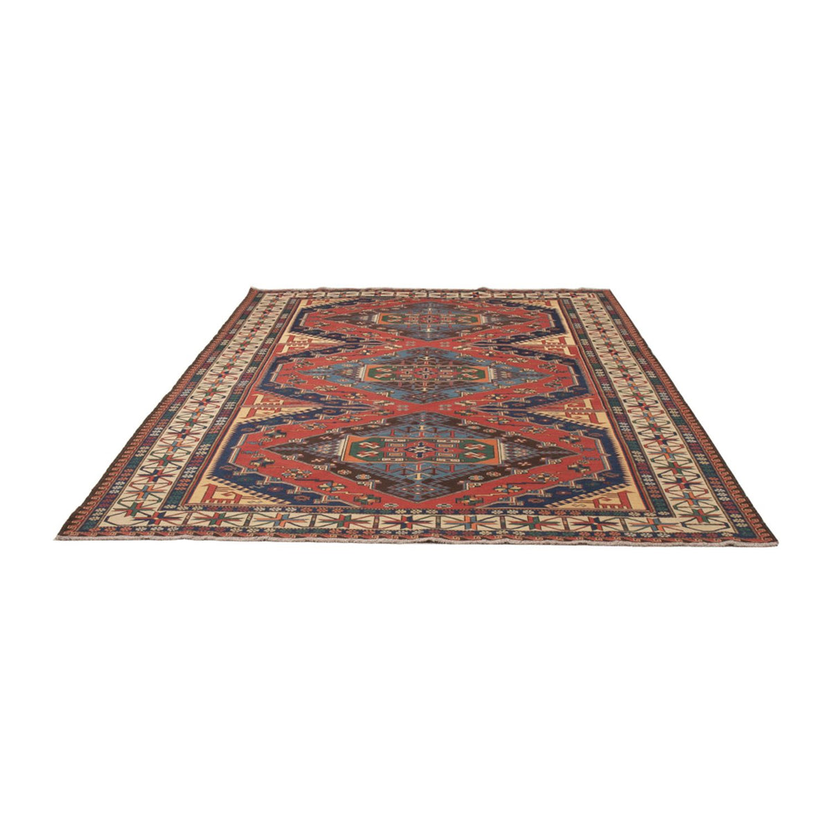 Tapis Kelim - Oriental - Soumak - 281 x 203 cm - rouge