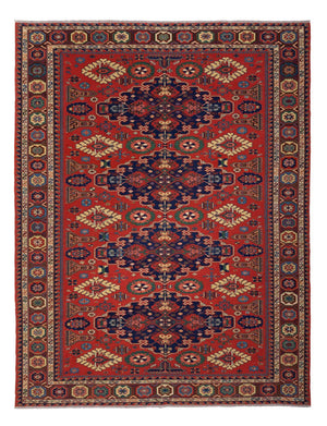 Tapis Kelim - Oriental - Soumak - 318 x 241 cm - rouge