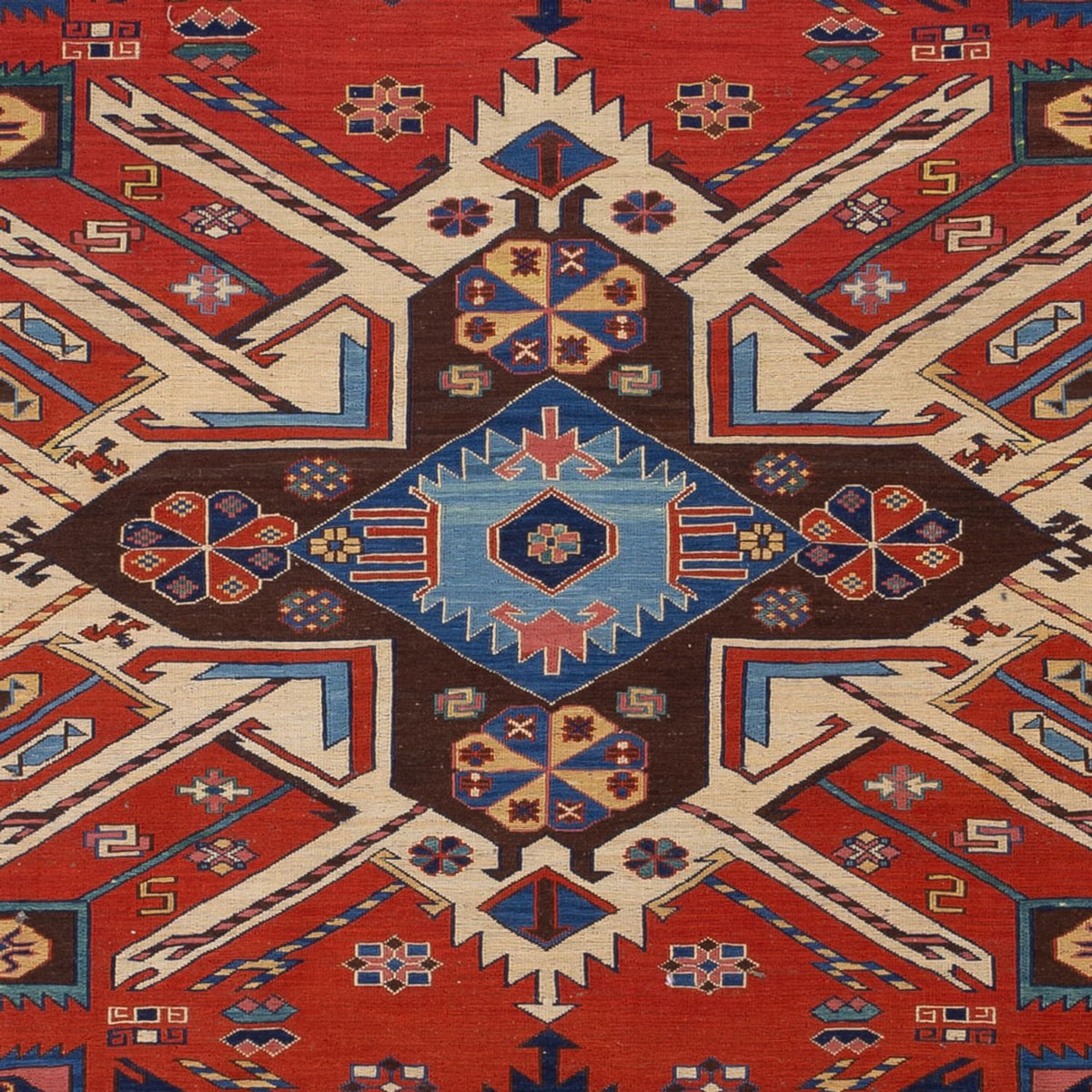 Tapis Kelim - Oriental - Soumak - 292 x 218 cm - rouge