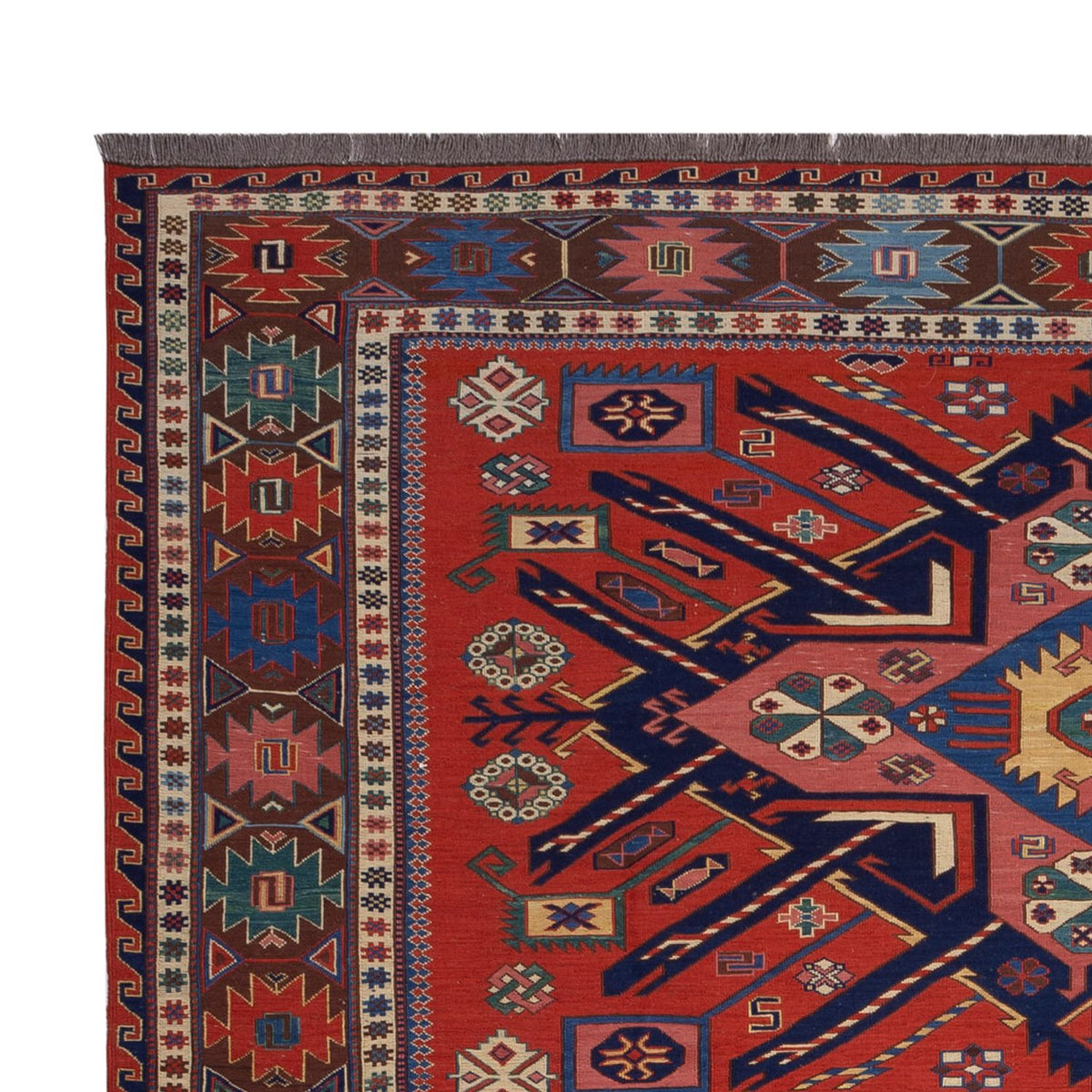 Tapis Kelim - Oriental - Soumak - 292 x 218 cm - rouge