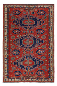 Tapis Kelim - Oriental - Soumak - 263 x 178 cm - rouge