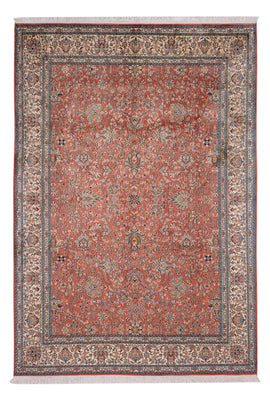Tapis en soie - Soie du Cachemire - 268 x 184 cm - rouge clair