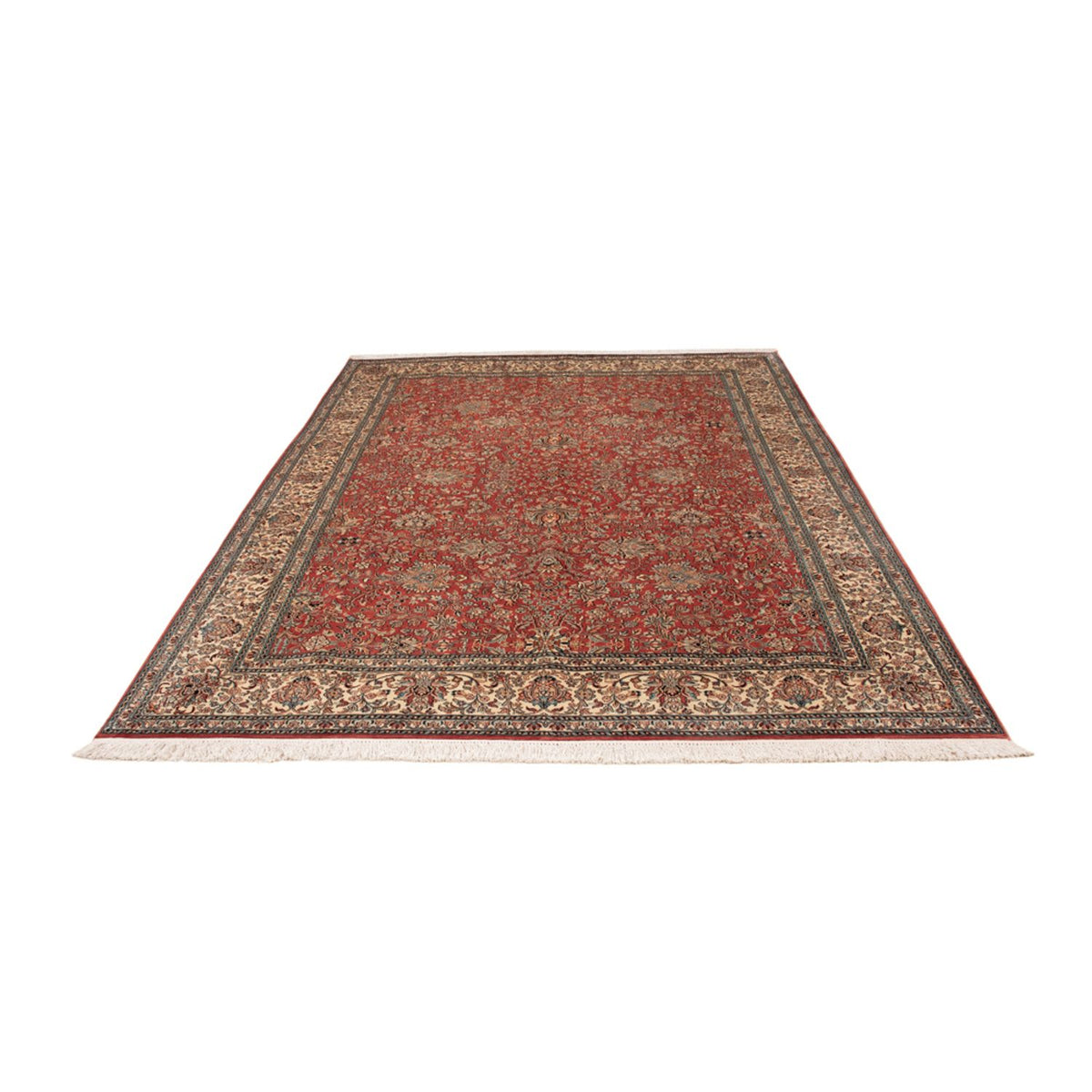 Tapis en soie - Soie du Cachemire - 268 x 184 cm - rouge clair