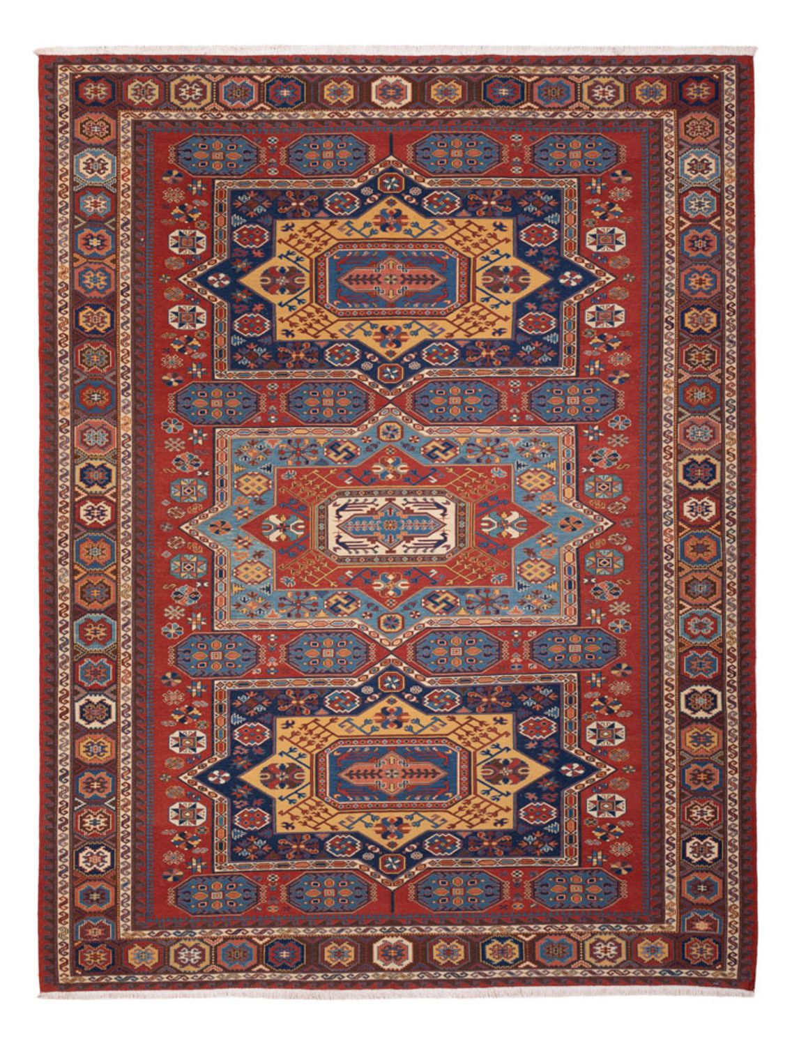 Tapis Kelim - Oriental - Soumak - 329 x 256 cm - rouge