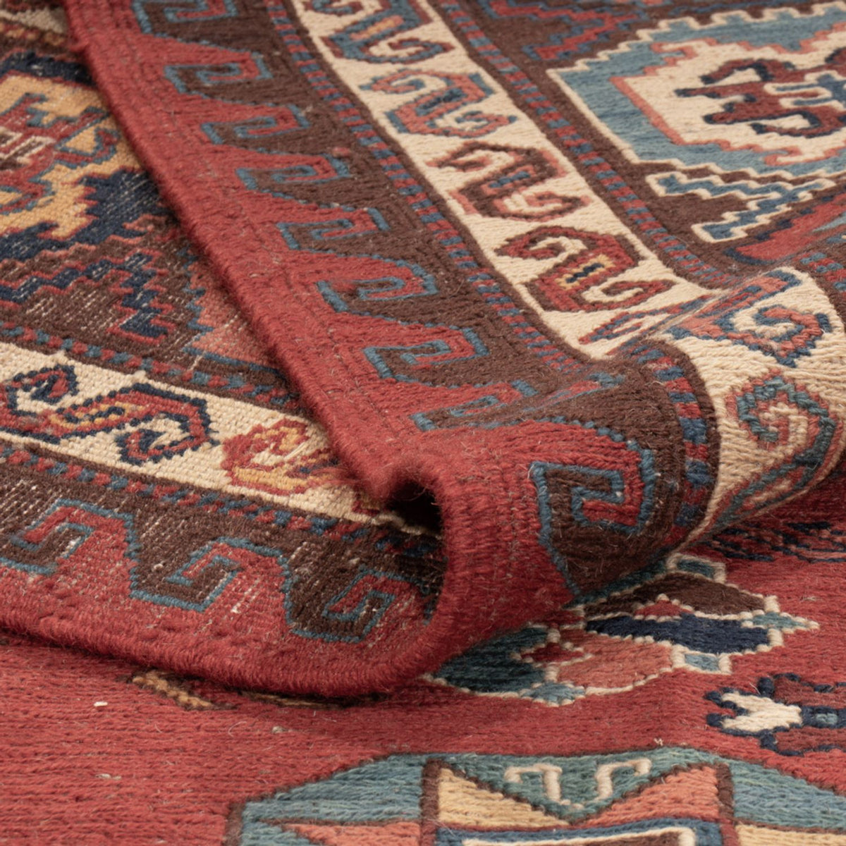 Tapis Kelim - Oriental - Soumak - 329 x 256 cm - rouge