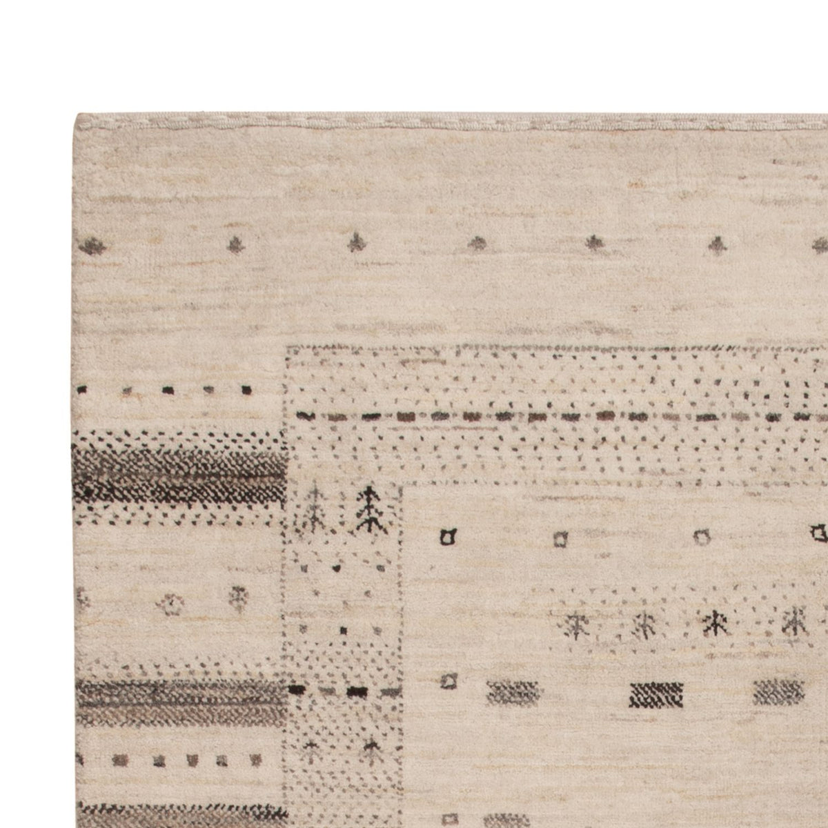 Tapis Gabbeh - Loribaft Indus - 152 x 105 cm - crème