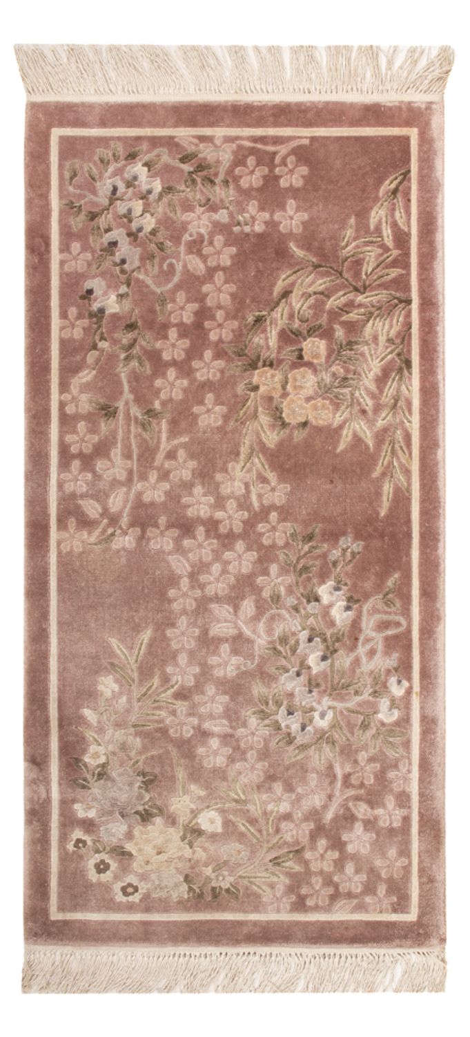 Tapis en soie - Soie chinoise - 123 x 62 cm - beige