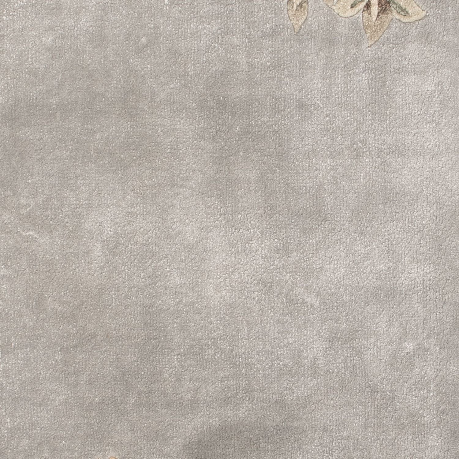 Tapis en soie - Soie chinoise - 124 x 60 cm - argent