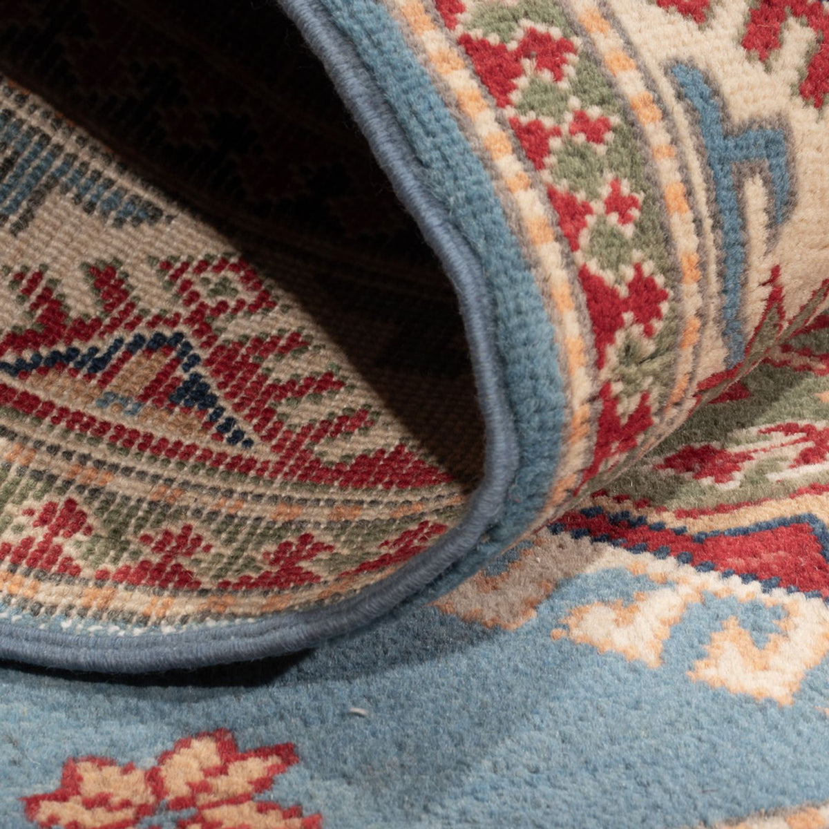 Tapis Ziegler - Kazak - 147 x 100 cm - bleu clair