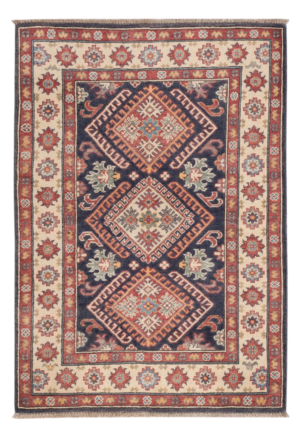 Tapis Ziegler - Kazak - 147 x 99 cm - bleu foncé
