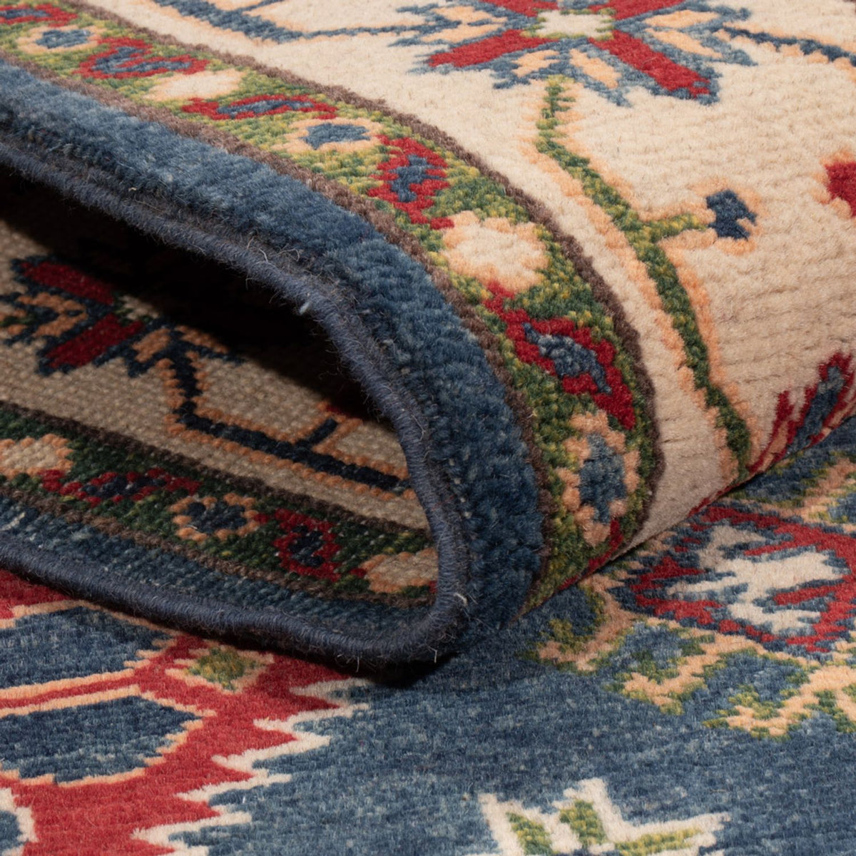 Tapis Ziegler - Kazak - 188 x 122 cm - bleu