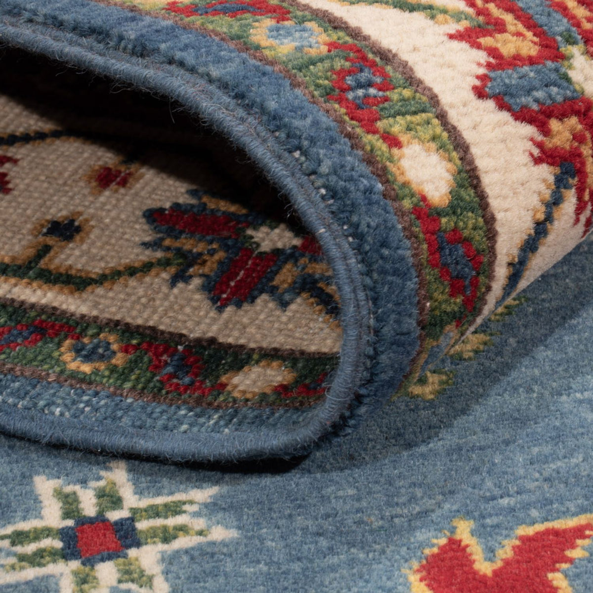 Tapis Ziegler - Kazak - 184 x 121 cm - bleu