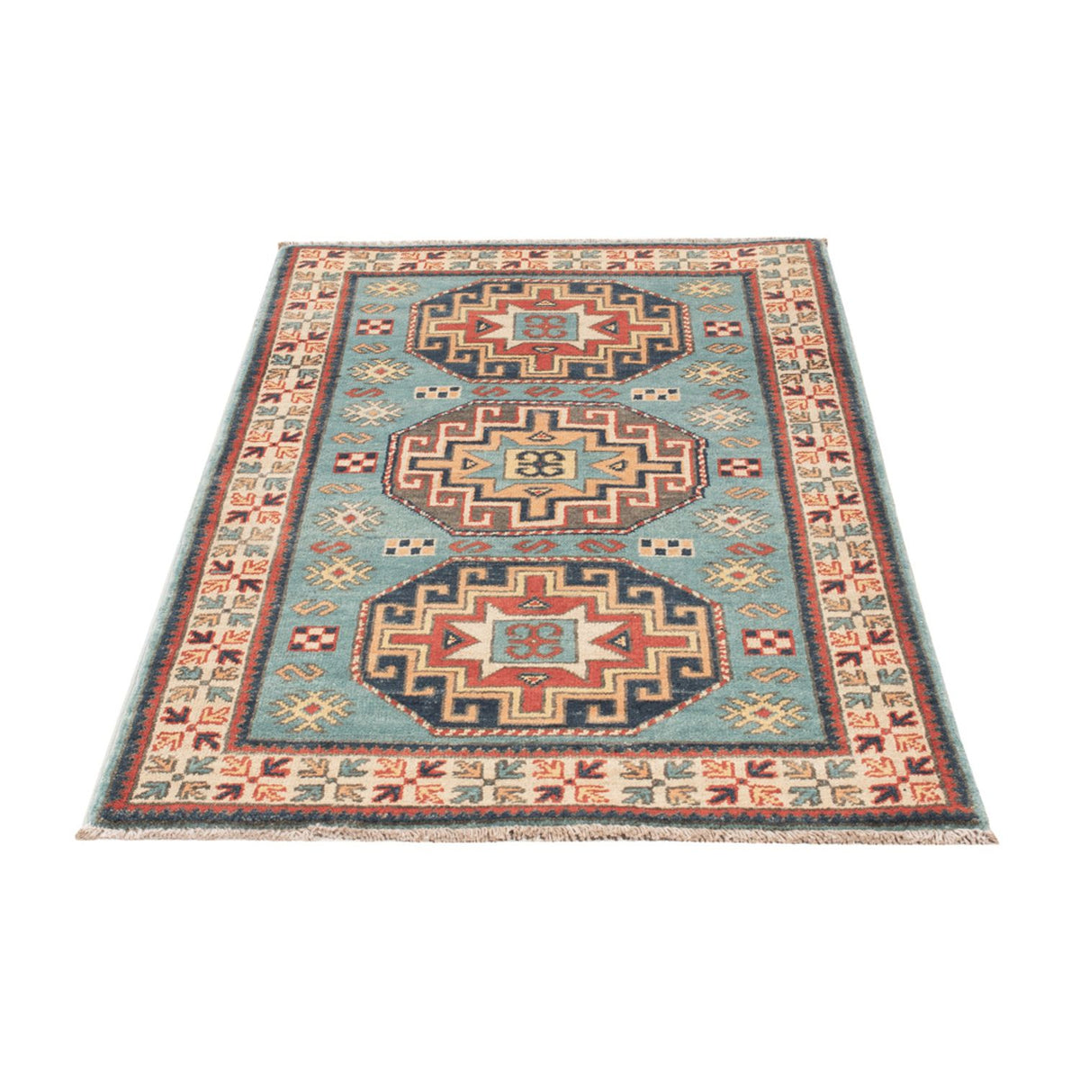 Tapis Ziegler - Kazak - 124 x 78 cm - bleu clair