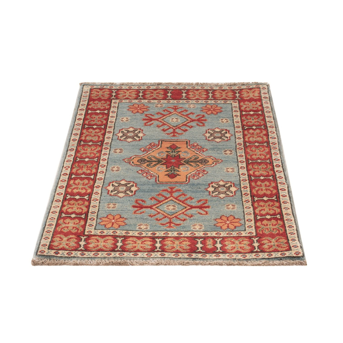 Tapis Ziegler - Kazak - 88 x 59 cm - bleu clair