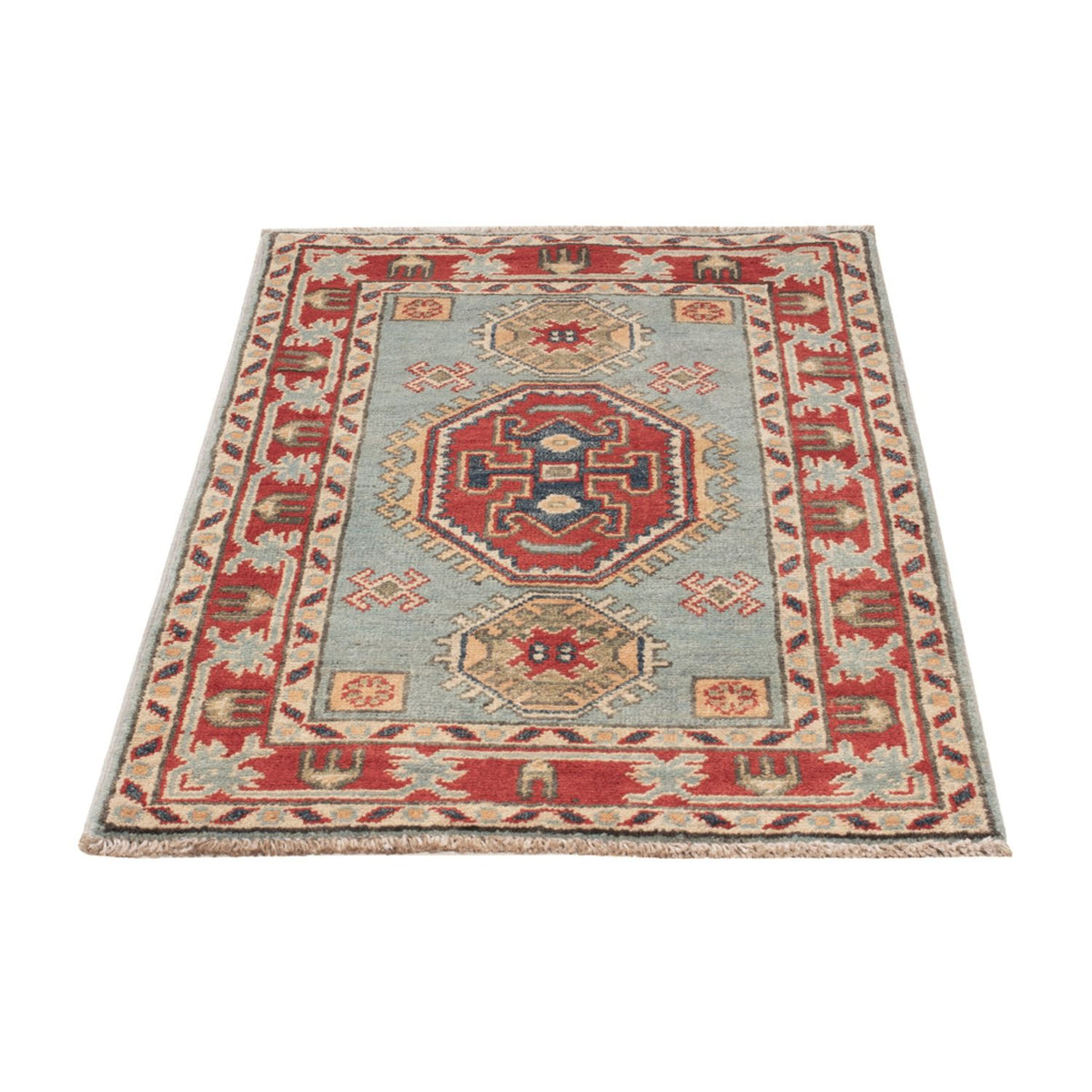 Tapis Ziegler - Kazak - 96 x 60 cm - bleu clair