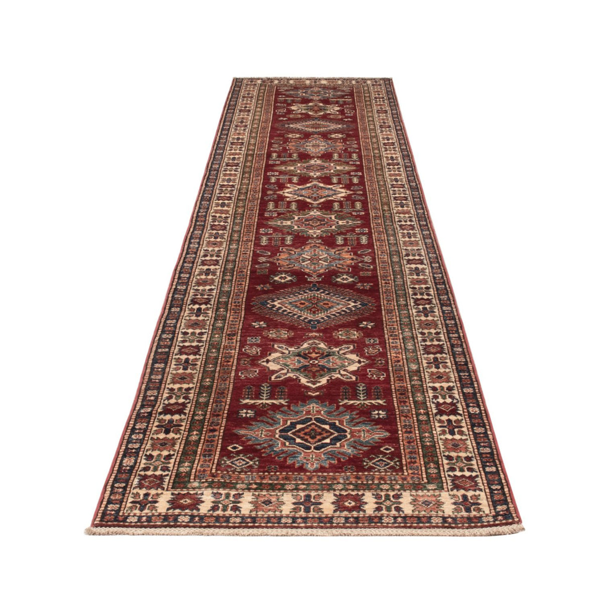 Tapis de couloir Tapis Ziegler - Kazak - 396 x 84 cm - rouge
