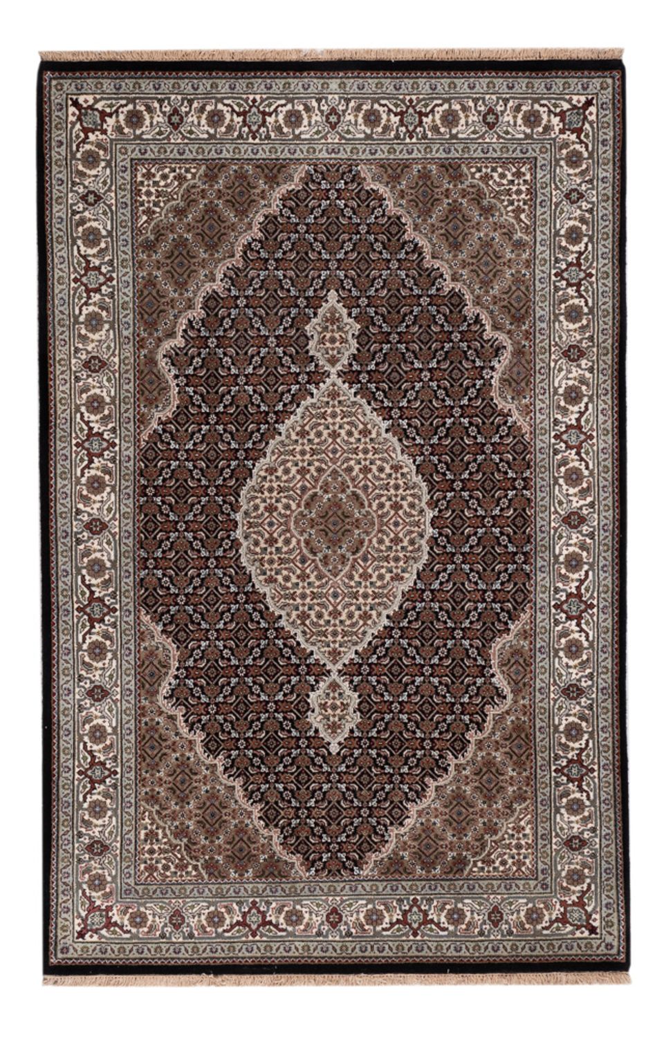 Tapis oriental - Tabriz - 188 x 123 cm - beige foncé