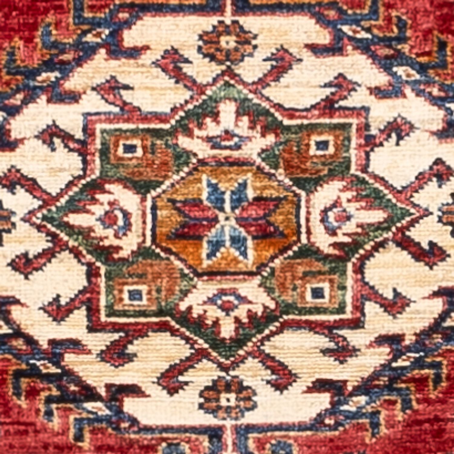 Tapis de couloir Tapis Ziegler - Kazak - 245 x 77 cm - rouge