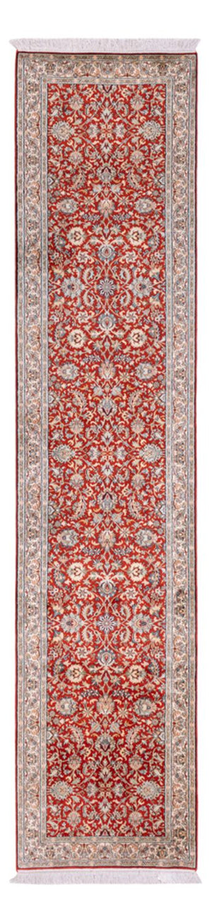 Tapis de couloir Tapis en soie - Soie du Cachemire - 363 x 79 cm - rouge