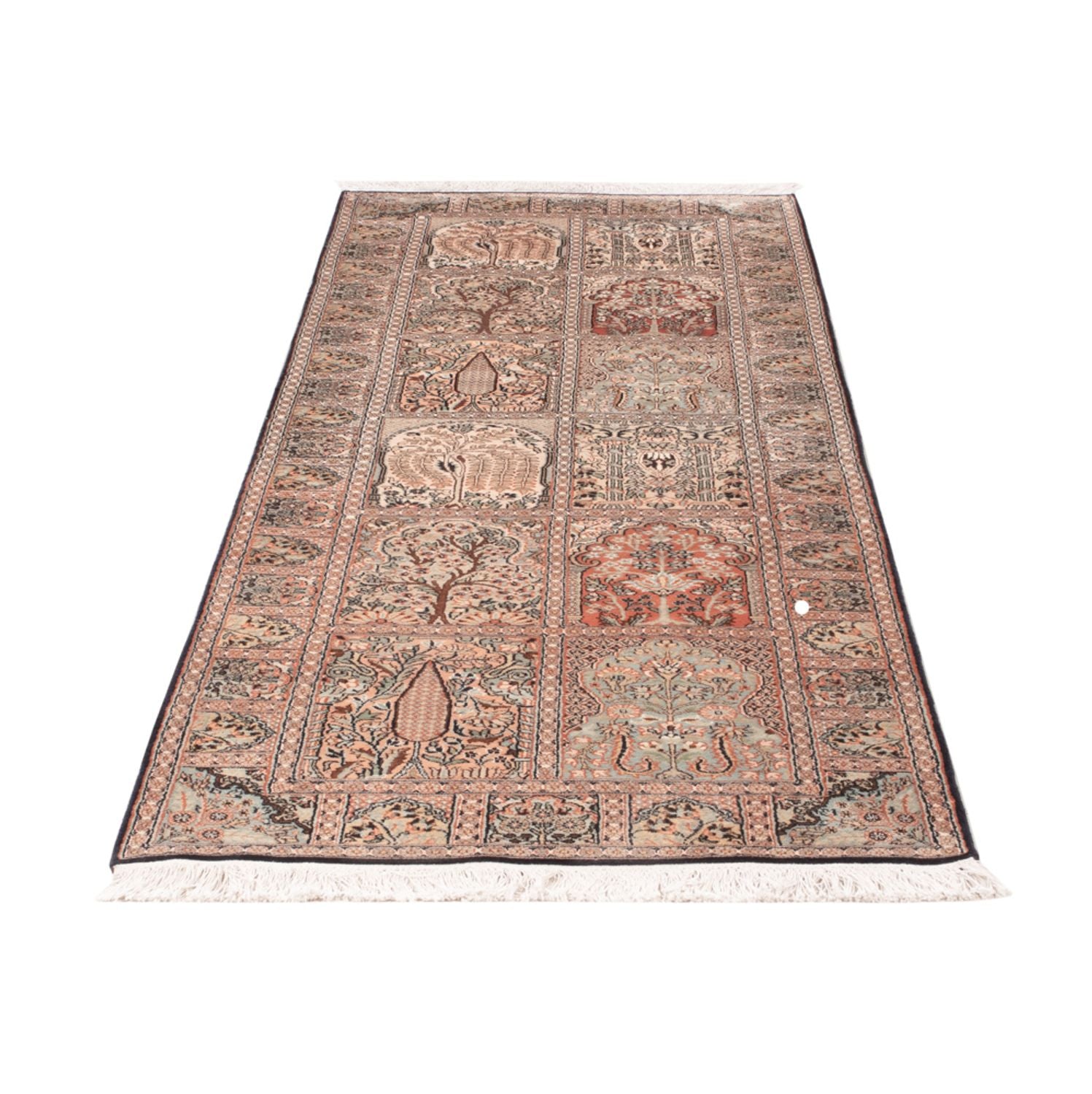 Tapis de couloir Tapis en soie - Soie du Cachemire - 236 x 80 cm - beige foncé