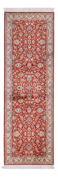 Tapis de couloir Tapis en soie - Soie du Cachemire - 241 x 76 cm - rouge