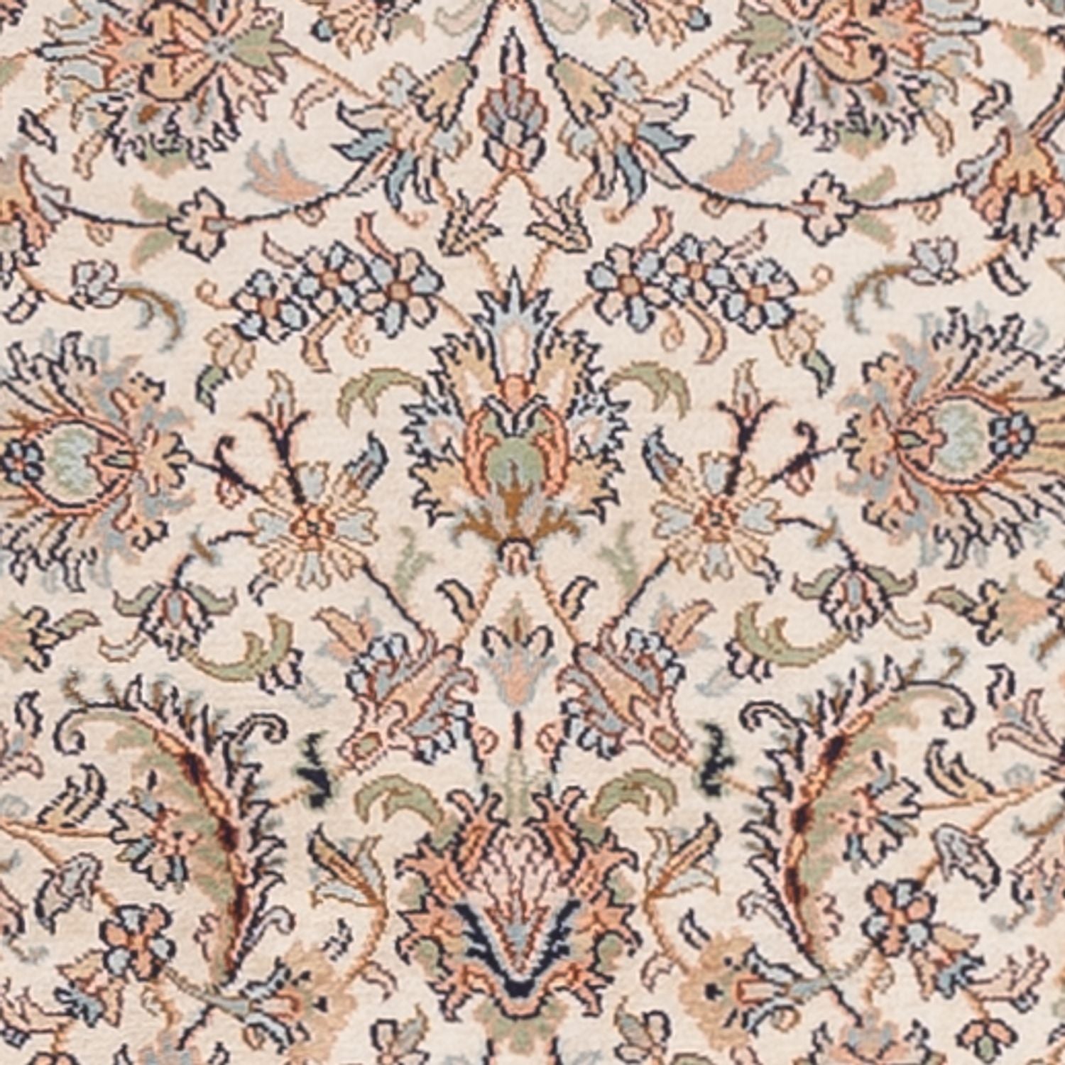 Tapis de couloir Tapis en soie - Soie du Cachemire - 307 x 77 cm - beige
