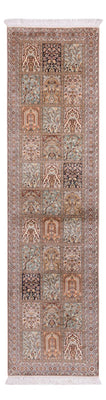 Tapis de couloir Tapis en soie - Soie du Cachemire - 304 x 79 cm - beige foncé