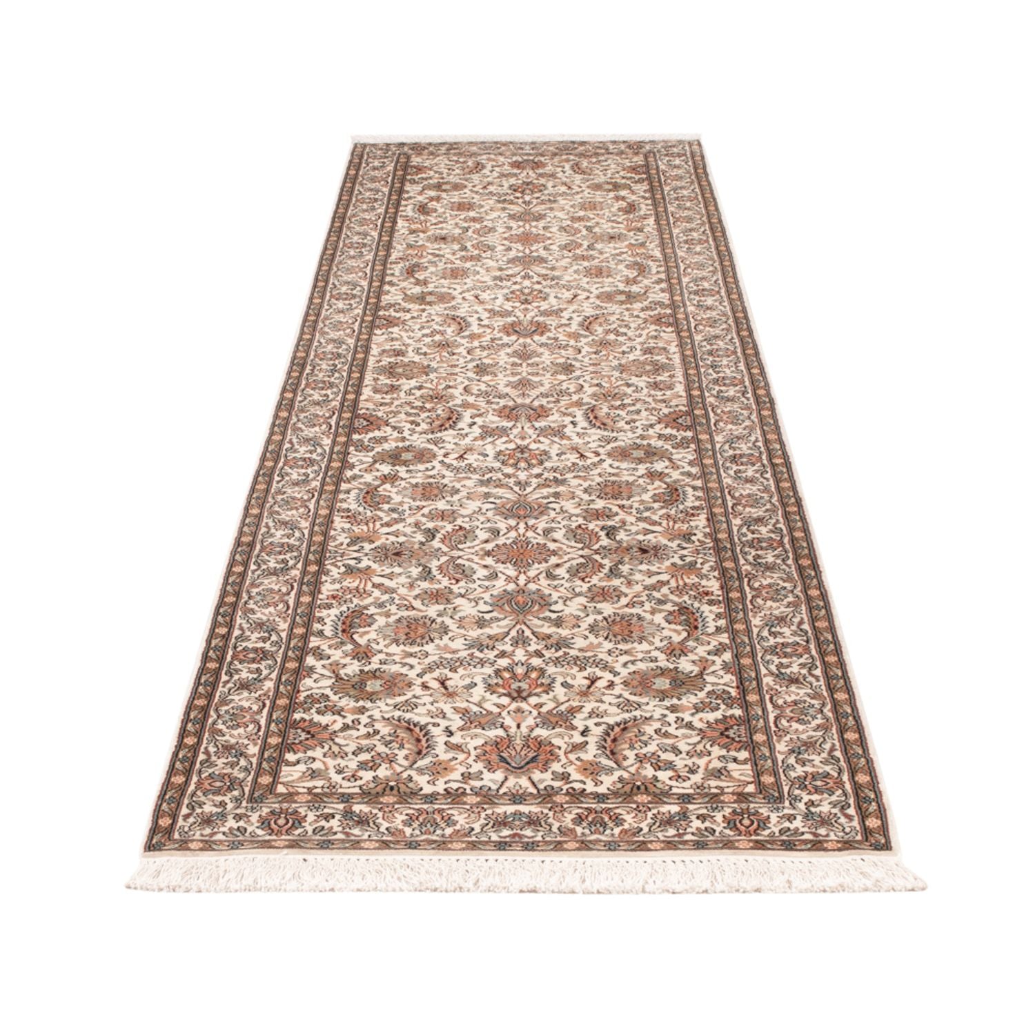 Tapis de couloir Tapis en soie - Soie du Cachemire - 308 x 80 cm - beige