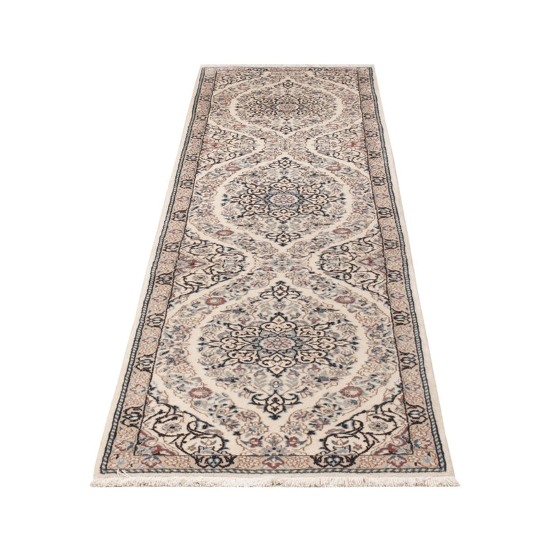 Tapis de couloir Tapis persan - Nain - 293 x 60 cm - beige foncé