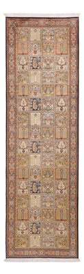 Tapis de couloir Tapis en soie - Soie du Cachemire - 280 x 77 cm - beige foncé