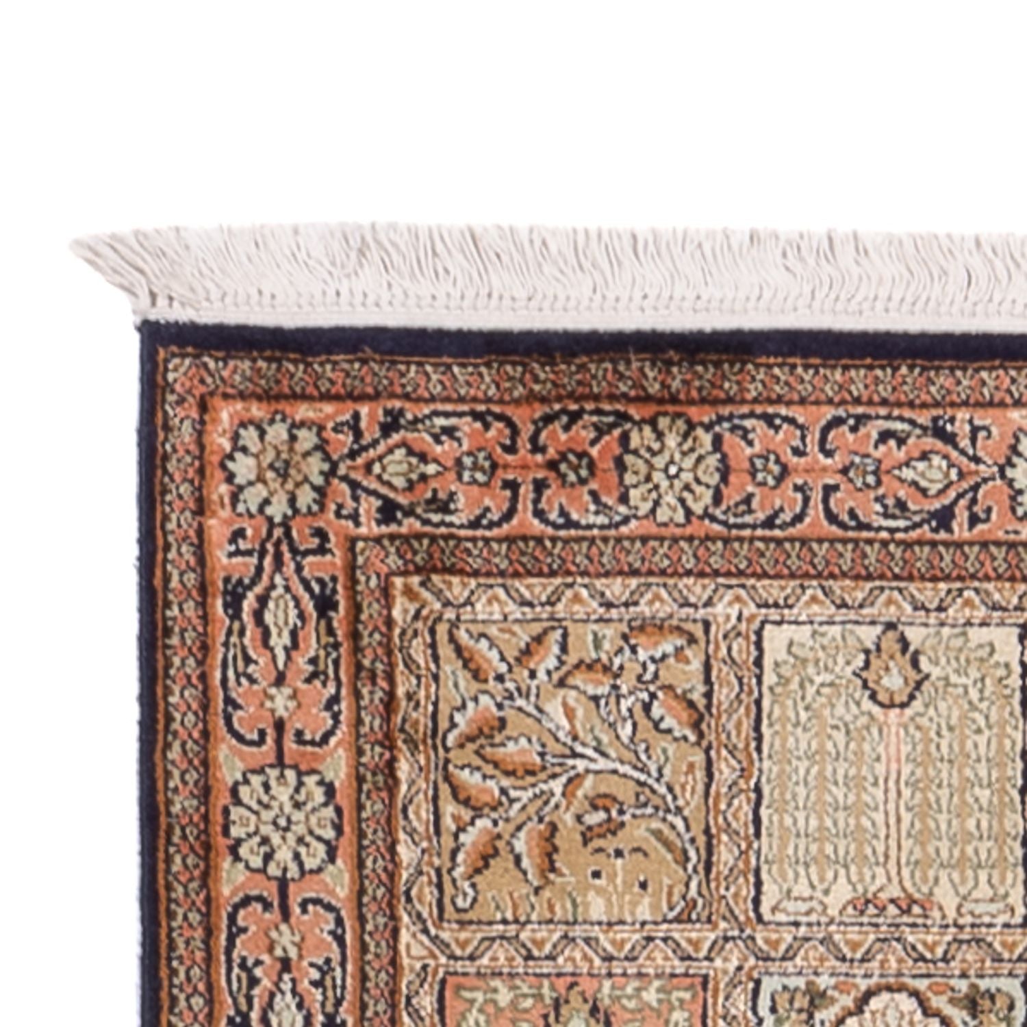 Tapis de couloir Tapis en soie - Soie du Cachemire - 280 x 77 cm - beige foncé
