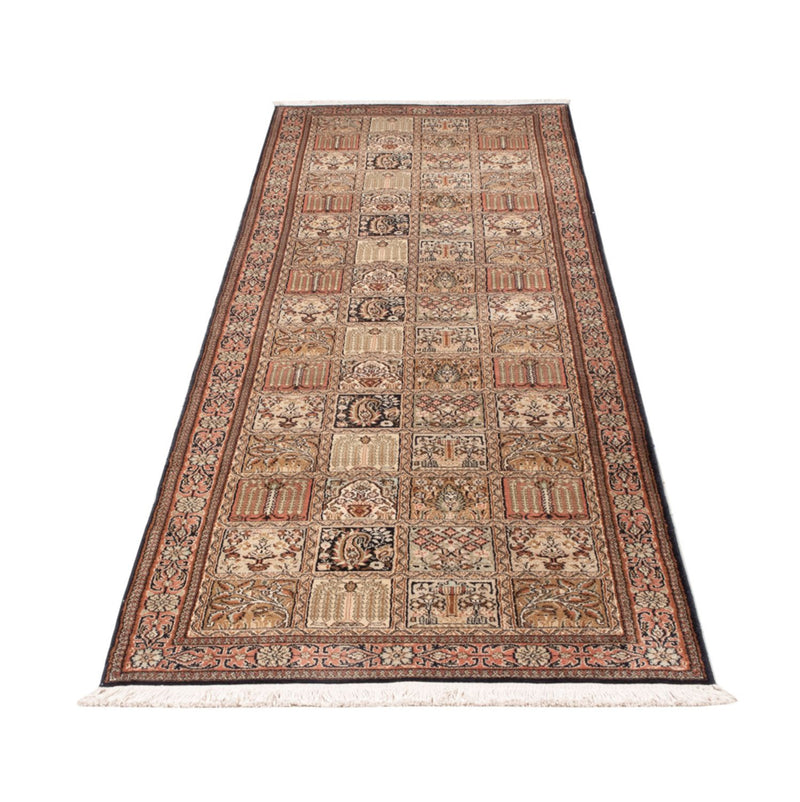 Tapis de couloir Tapis en soie - Soie du Cachemire - 280 x 77 cm - beige foncé