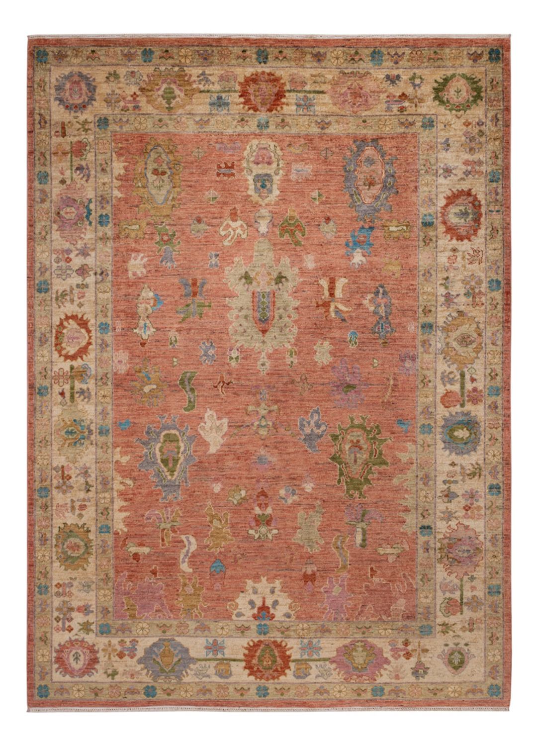 Tapis Ziegler - Usak - 242 x 175 cm - rouille