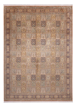 Tapis en soie - Soie du Cachemire - 378 x 273 cm - beige foncé