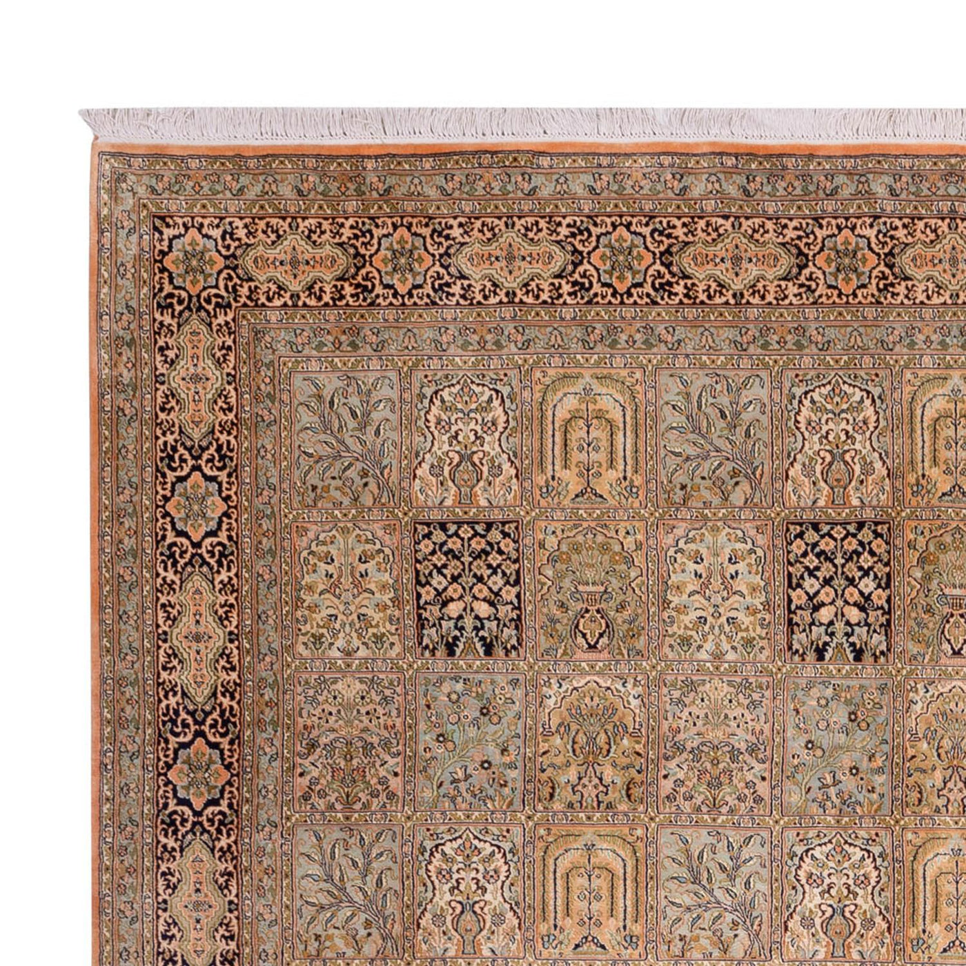 Tapis en soie du Cachemire Tapis 378x273cm - Tapis oriental
