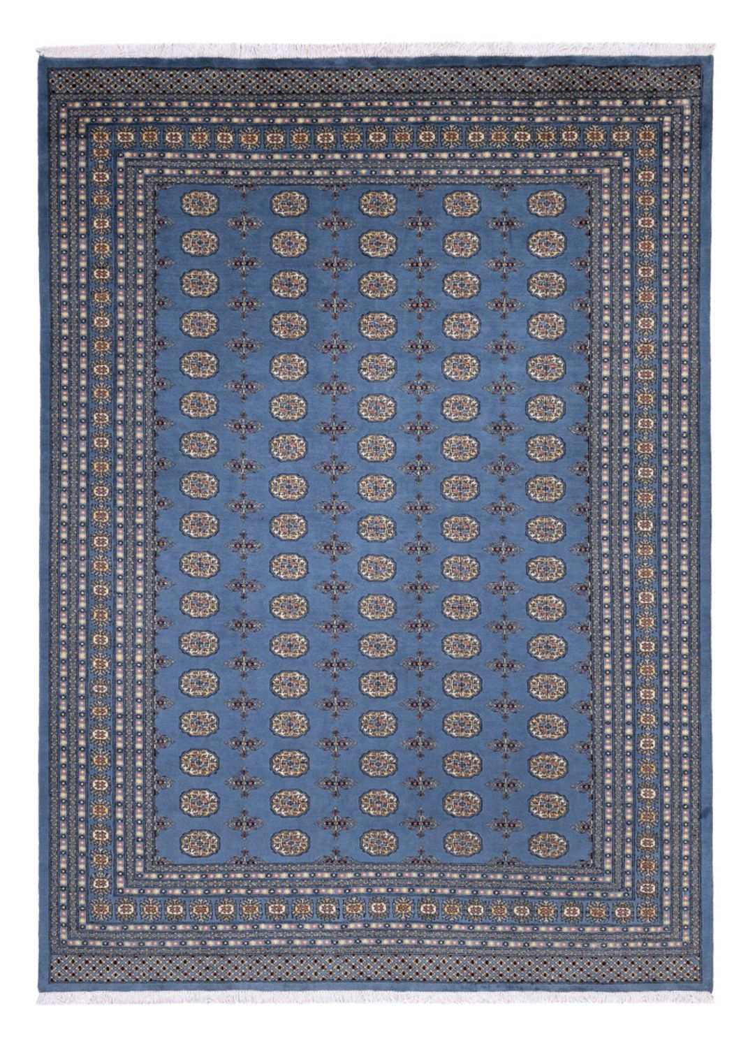 Tapis afghan - Boukhara - 344 x 248 cm - bleu