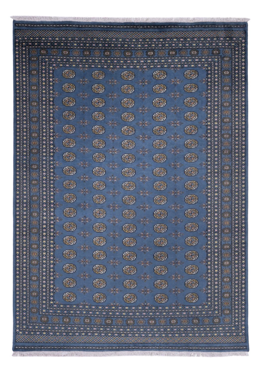Tapis afghan - Boukhara - 341 x 240 cm - bleu