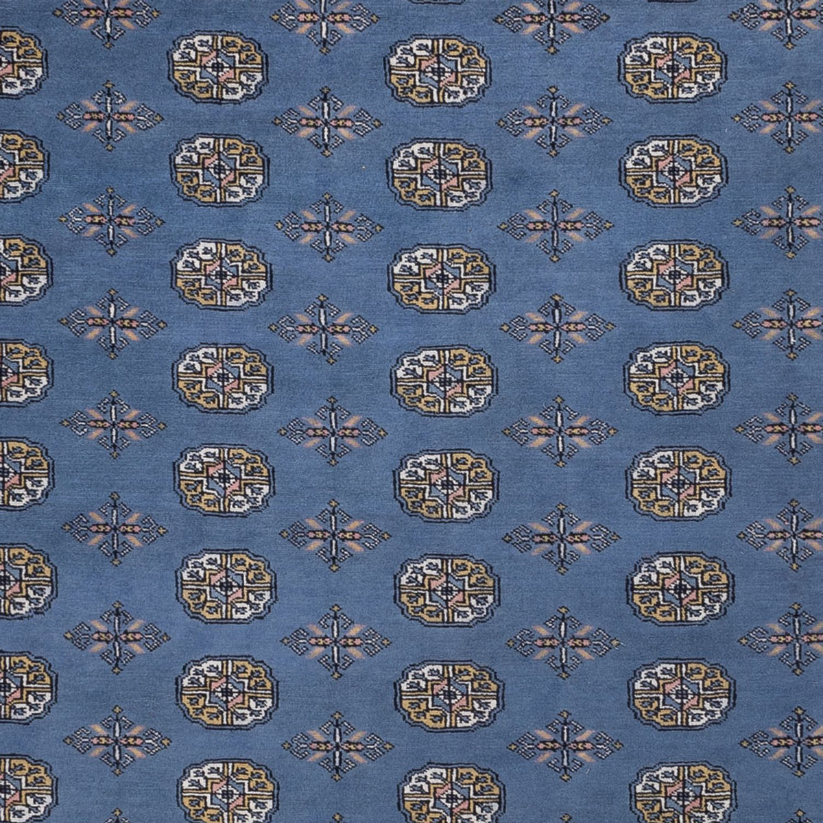 Tapis afghan - Boukhara - 341 x 240 cm - bleu