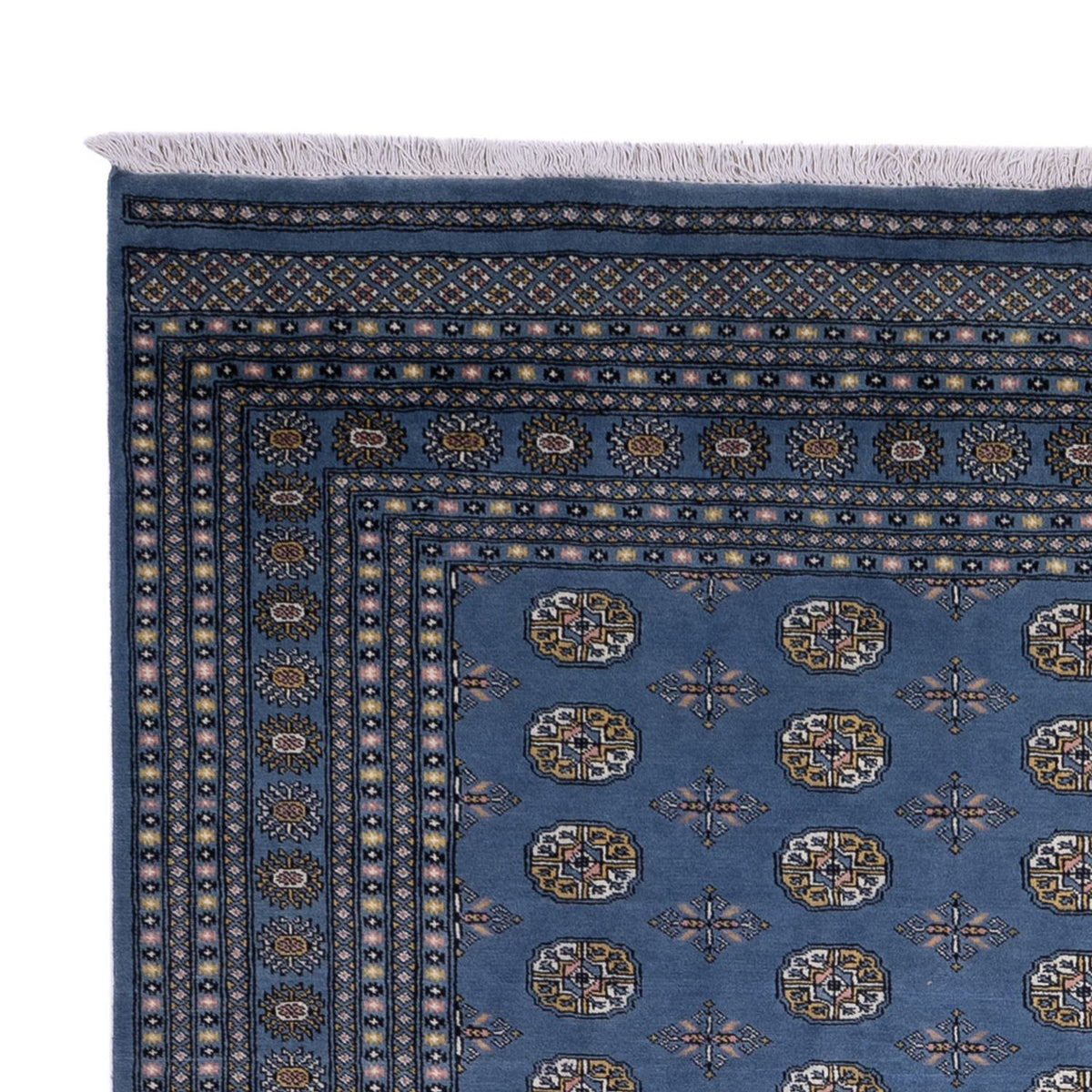Tapis afghan - Boukhara - 341 x 240 cm - bleu