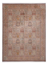 Tapis en soie - Soie du Cachemire - 362 x 274 cm - beige foncé