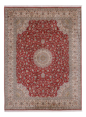 Tapis en soie - Soie du Cachemire - 327 x 244 cm - rouge