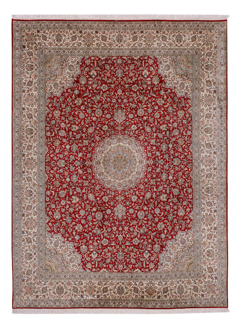 Tapis en soie - Soie du Cachemire - 327 x 244 cm - rouge