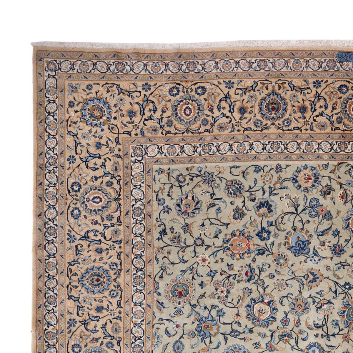Tapis persan - Keshan - 403 x 303 cm - beige