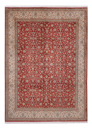 Tapis en soie - Soie du Cachemire - 340 x 250 cm - rouge