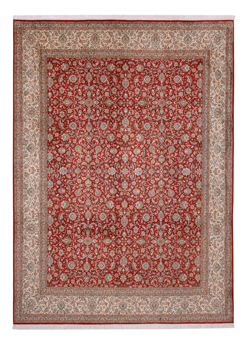 Tapis en soie - Soie du Cachemire - 340 x 250 cm - rouge