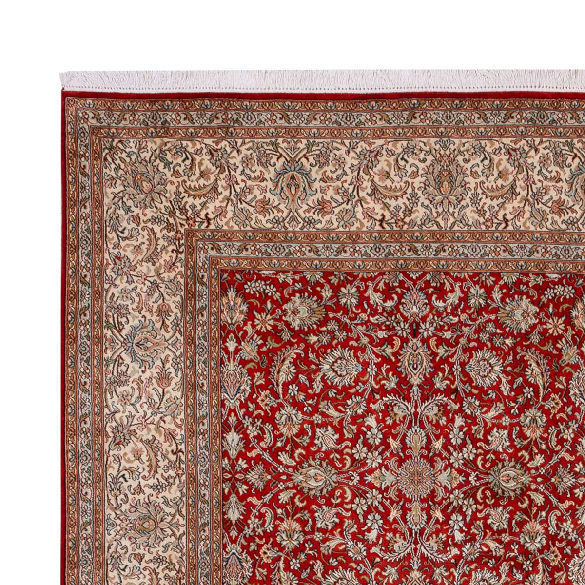 Tapis en soie - Soie du Cachemire - 340 x 250 cm - rouge