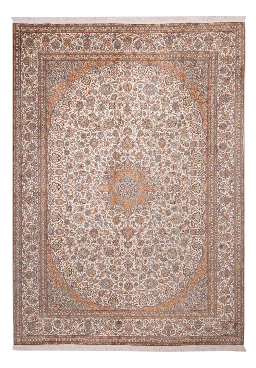 Tapis en soie - Soie du Cachemire - 347 x 247 cm - beige