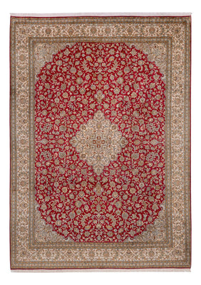 Tapis en soie - Soie du Cachemire - 339 x 244 cm - rouge