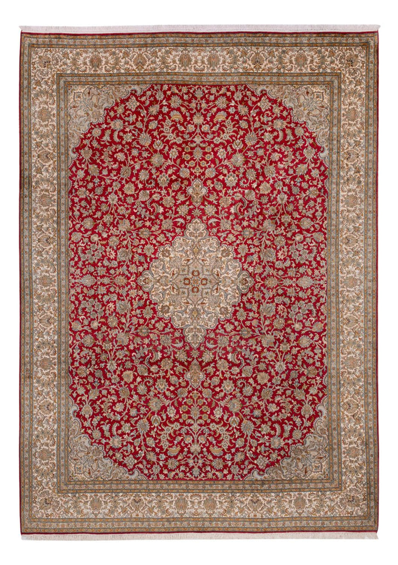 Tapis en soie - Soie du Cachemire - 339 x 244 cm - rouge