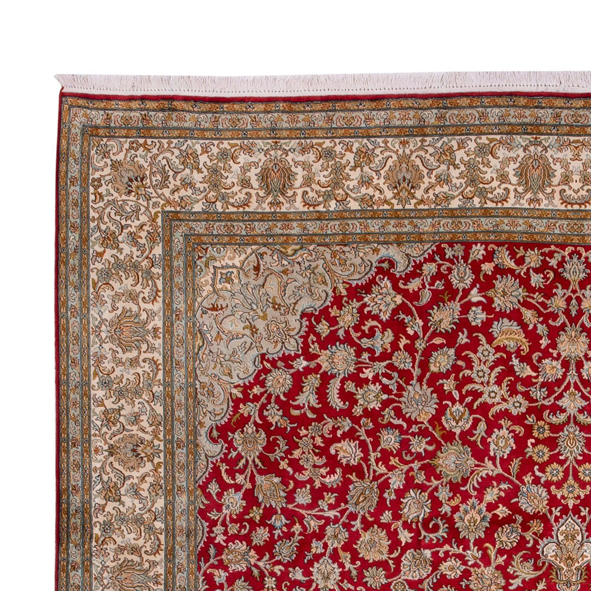 Tapis en soie - Soie du Cachemire - 339 x 244 cm - rouge